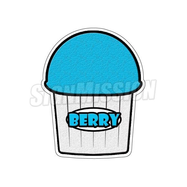 BERRY FLAVOR Italian Ice Decal shaved ice cart trailer stand equipment, D-DC-24-Berry Flavor